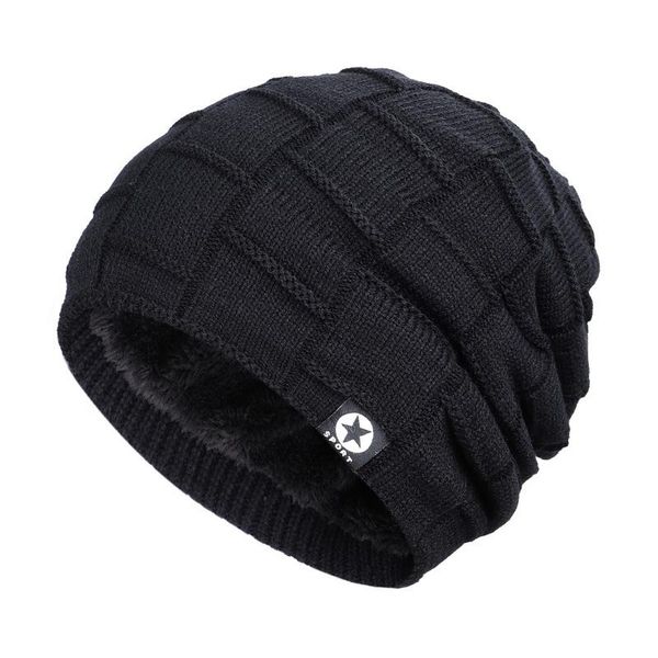 

cycling caps & masks crochet knit baggy men women hiking scarves winter warm beanie wool skull hat ski cap scarf set neck warmers gaiters, Black