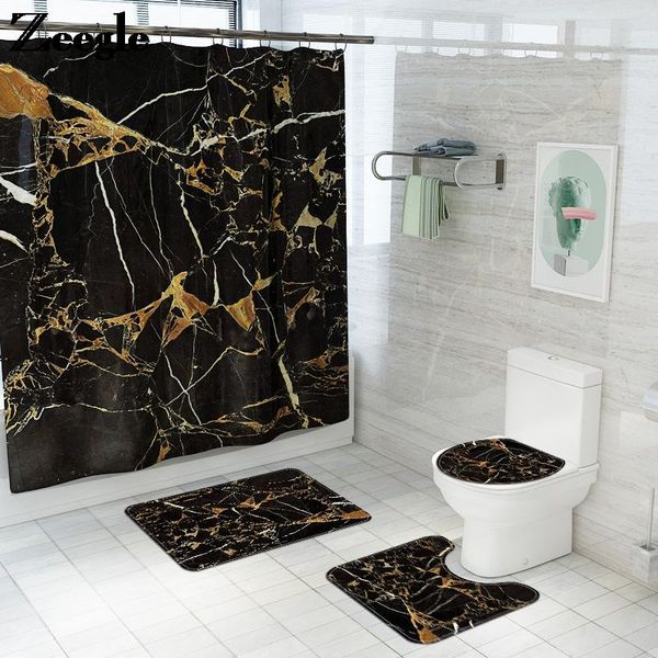 

waterproof shower curtain and flannel bath mat set memory foam toilet carpet non-slip foot u-shaped rug for bathroom mats
