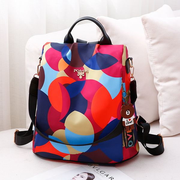 

hbp fashion backpack girl camouflage school bags 2021 nylon outdoor sports waterproof zipper ladies shoulder bag