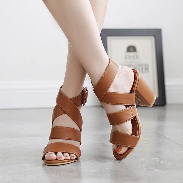 

dress shoes women fashion square heels sandals high, Black