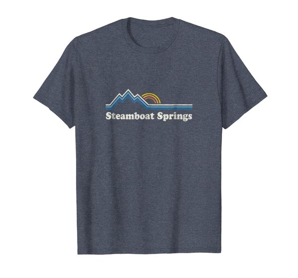 

retro steamboat springs colorado t shirt vintage mountains, White;black