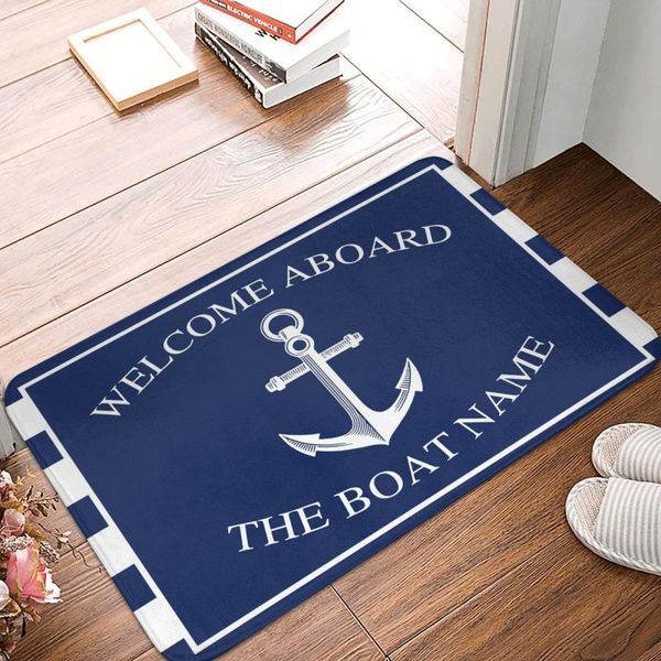 

carpets dark blue anchor decoration floor mat entrance door bathroom kitchen mats can be customized