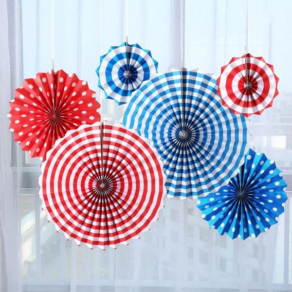 

other home decor 6 pcs party paper fans set decoration supplies for birthday wedding graduation events accessories