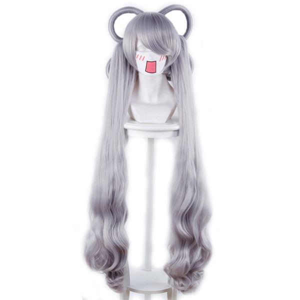 

game lol sona buvelle maven of the strings gray long curly heat-resistant synthetic hair costume cosplay wigs, Black