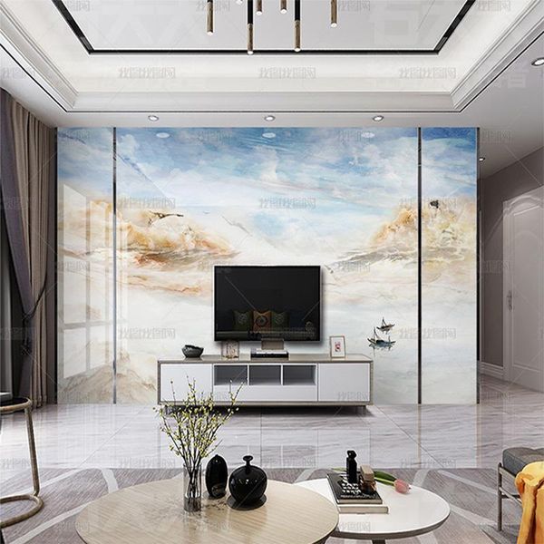 

wallpapers abstract landscape painting, marbling wallpaper, tv background wall