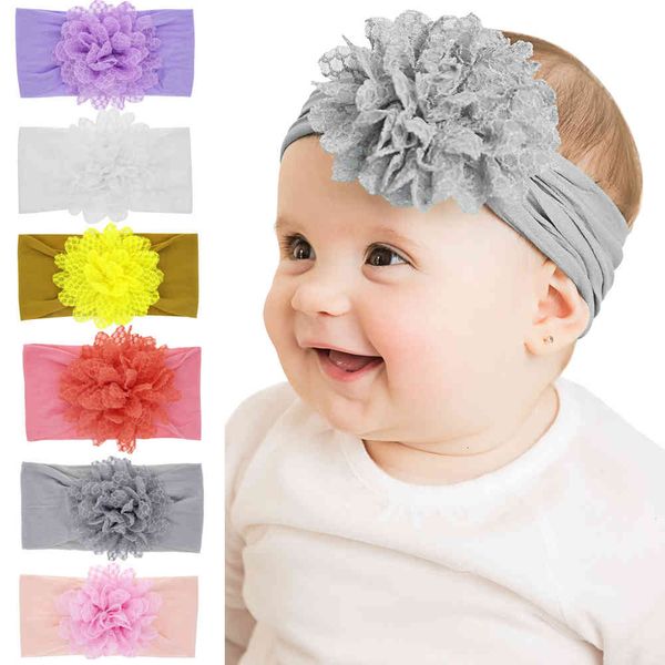 

hair accessories baby wide headband big flower super soft bohemia hair accessories children kids headbands princess wear wraps kha602 yor1, Slivery;white
