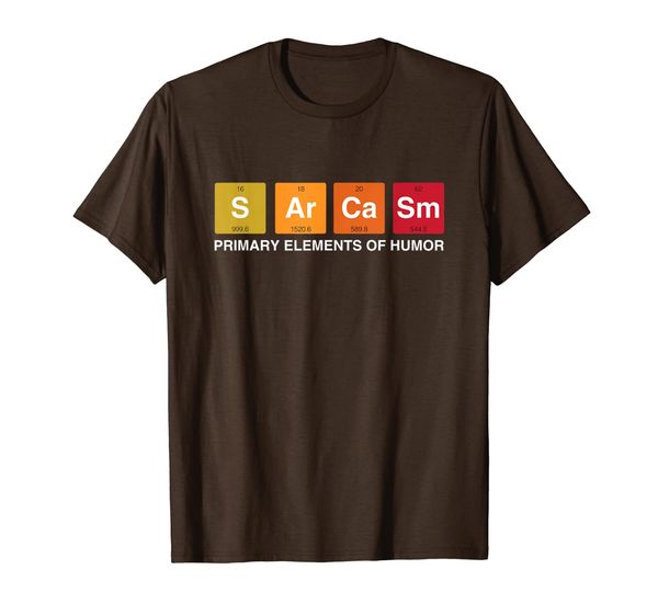 

sarcasm primary elements humor t-shirt science funny t-shirt, White;black