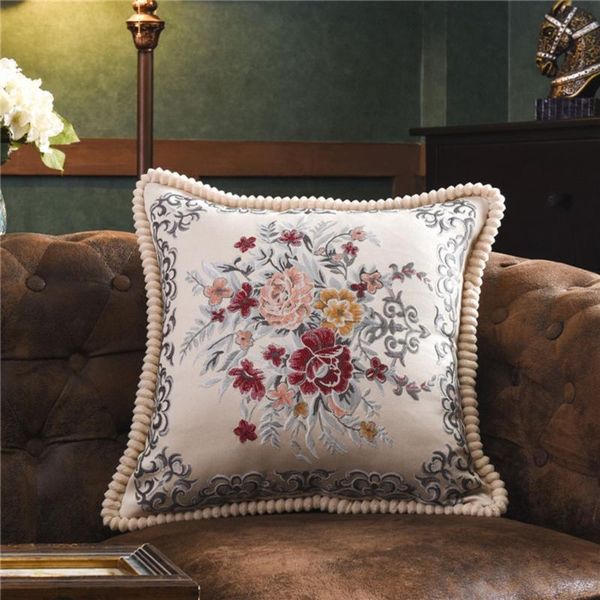 

pillow case 50x50cm square flower cushion cover throw home sofa bed decoration