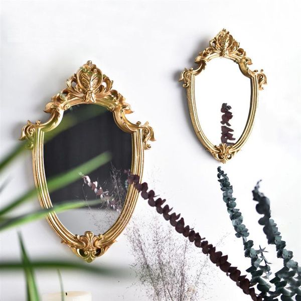 

mirrors vintage mirror european retro gold exquisite makeup bathroom hanging for decorative decoration supplies
