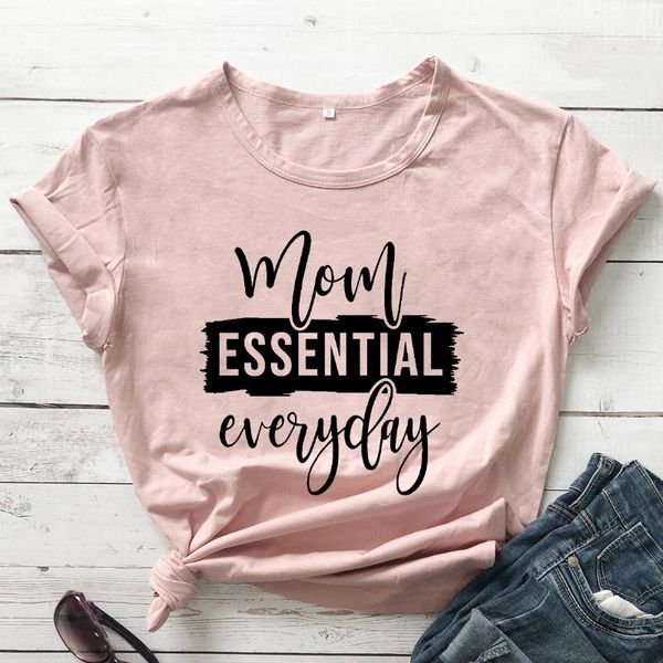 

women's t-shirt mom essential everyday mothers day tshirt mama gift women fashion clothes tees harajuku style tee, White