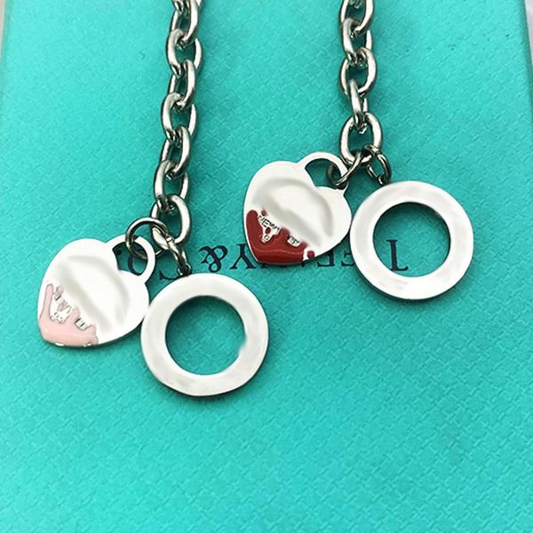 

link, chain heart bracelets women fashion ot bracelet stainless steel on hand couple menotte gifts for woman jewelry, Black