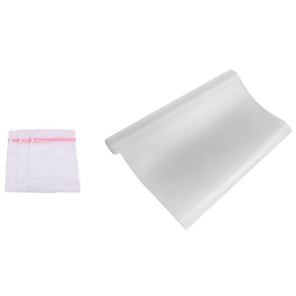 

laundry bags -3pcs mesh bra lingerie wash bag small size with clear drawer liner cupboard mat table protector non slip