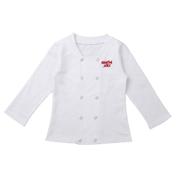 

clothing sets baby toddler boys girls cook chef halloween cosplay outfits kitchen uniform t-shirt pants hat pography costume, White