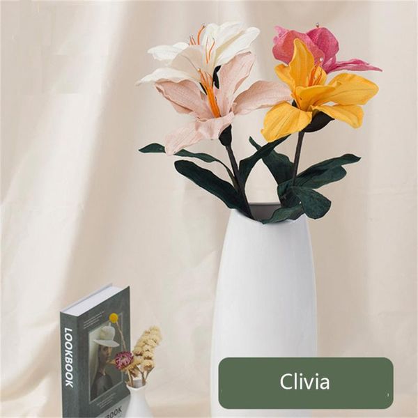 

decorative flowers & wreaths 1 pcs artificial fake clivia silk bouquet room wedding decoration party livingroom home accessories