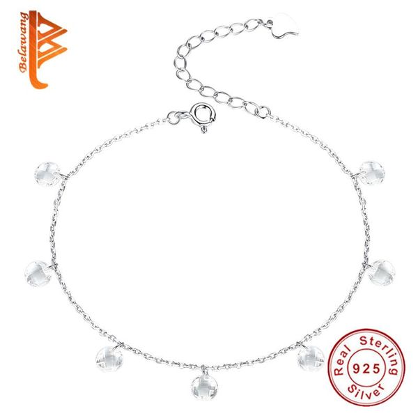 

charm bracelets belawang 925 sterling silver jewelry gift bracelet clear zircon pendants for women girl birthday 2021, Golden;silver