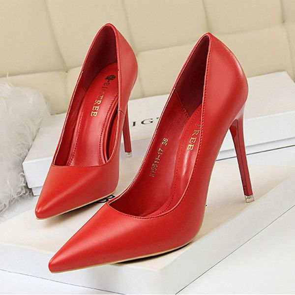 

dress shoes swqzvt stylish simple women's thin heels shallow pointed toe women high sandals plus size 35-43, Black