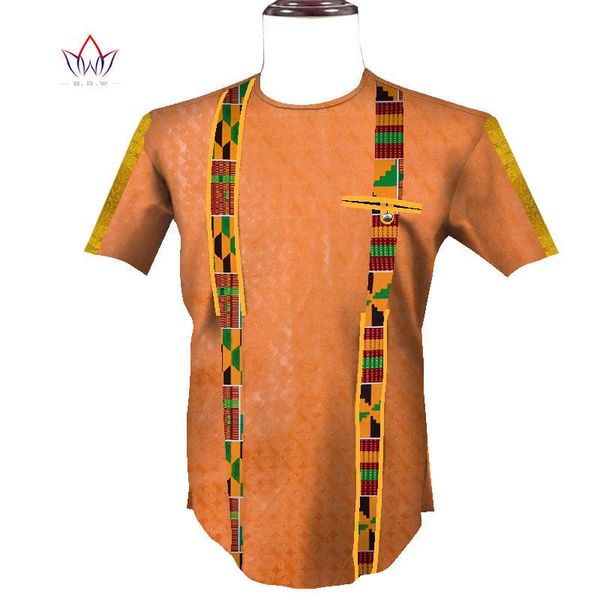 

ethnic clothing bintarealwax summer plus size men shirt african traditional jacquard dashiki pachwork short for wyn1241, Red