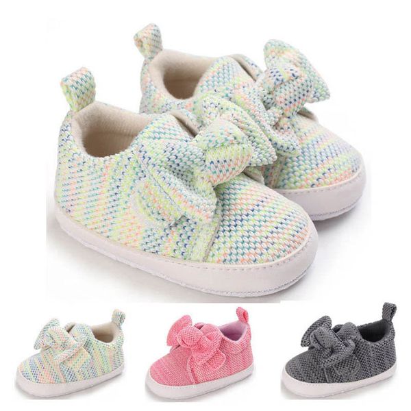 

baby shoes first walkers newborn shoe girls infant footwear moccasins soft toddler wear spring autumn princess knitted bow 0-1t b8758