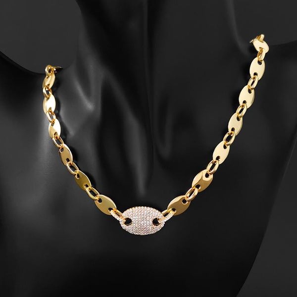 

chains s925 sterling silver sailor ring piece necklace female fashion personality pig nose clavicle chain luxury jewelry party gift