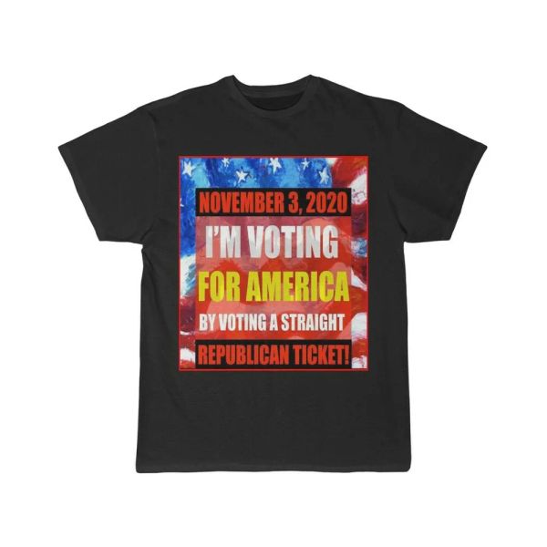 

i'm voting for america trump 2020 short sleeve tee, White;black
