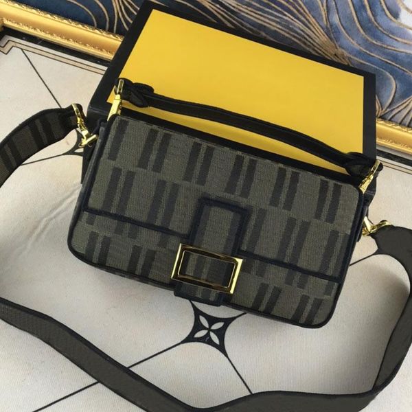 

crossbody classic baguette bag f letter fabric iconic chain shoulder strap solds womens handbags purse high quality, Black;red