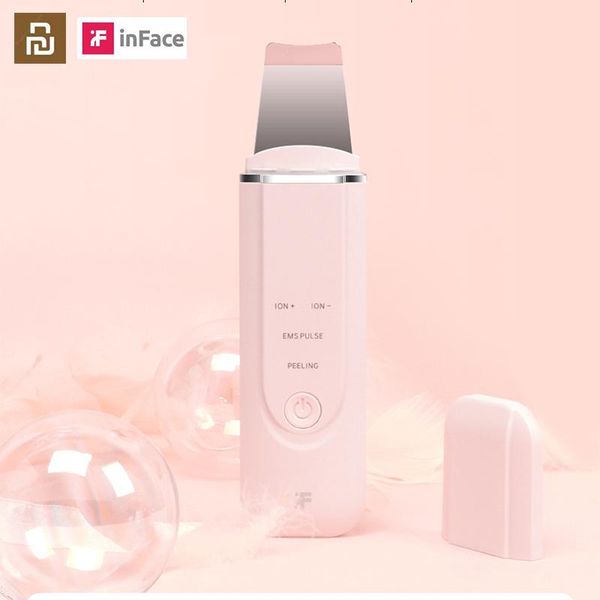 

smart home control inface ultrasonic ion cleansing instrument massage skin scrubber peeling shovel facial pore cleaner machine for girls/wom