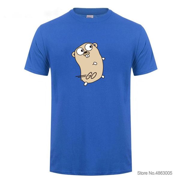 

men's t-shirts 6 colours cotton fashion golang go lang t-shirt tee solid it fans t shirt, White;black