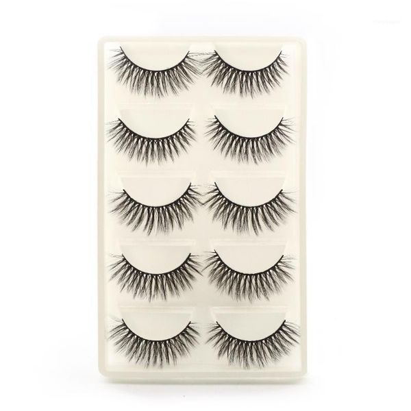 

5 pairs mink lashes 5d natural eyelashes 100% cruelty handmade false makeup custom your logo1