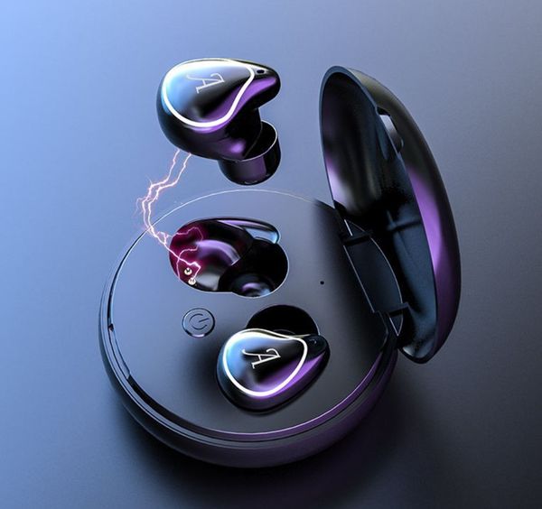 

cell phone earphones tws binaural 5.0 bluetooth headset mini in ear wireless sports touch magnetic suction charging stereo