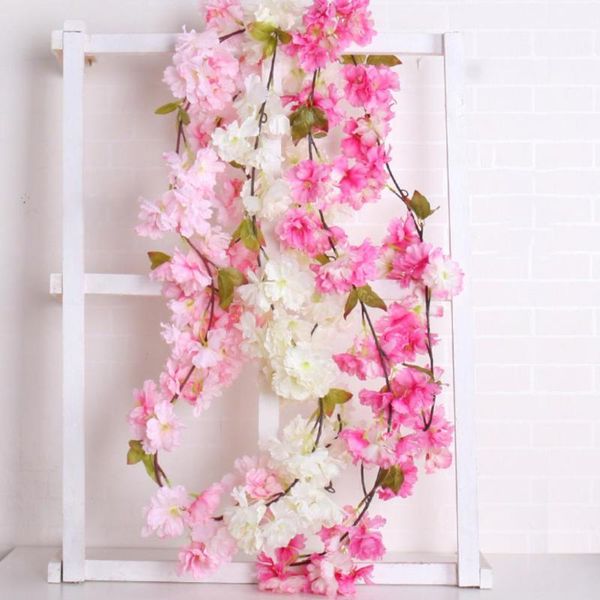 

decorative flowers & wreaths rattan strip wisteria artificial flower vine for wedding diy craft home party kids room decoration fake