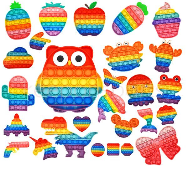 

rainbow fidget toys antistress toys anti-stress soft sensory gifts reusable squeeze gifts stress reliever interactive educational board game