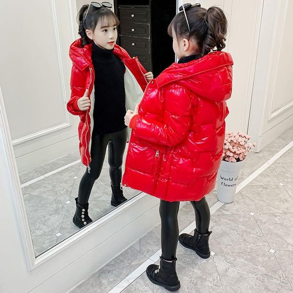 

down coat 2021 winter kids children's fashion outerwear clothes teen girls cotton-padded parka coats thicken warm long jackets g43, Blue;gray