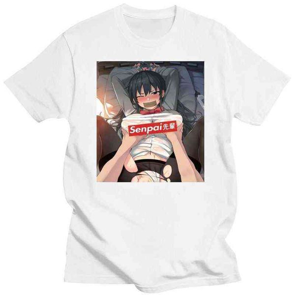 Anime shirit adam giyim hentai senpai komik anime ve manga boyutu m-3xl ABD% 100 pamuk trend moda tişört erkek pamuk markası teeshirt 4688