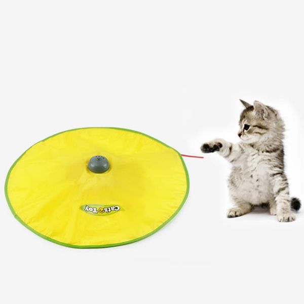 

cat toys 4 speeds automatic funny electric motion undercover fabric moving mouse feather interactive toy for kitty pet