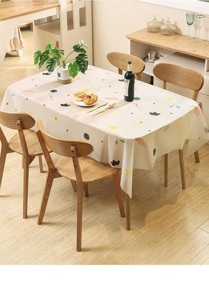 

table cloth oil proof simple tablecloth waterproof tea household peva cover mat