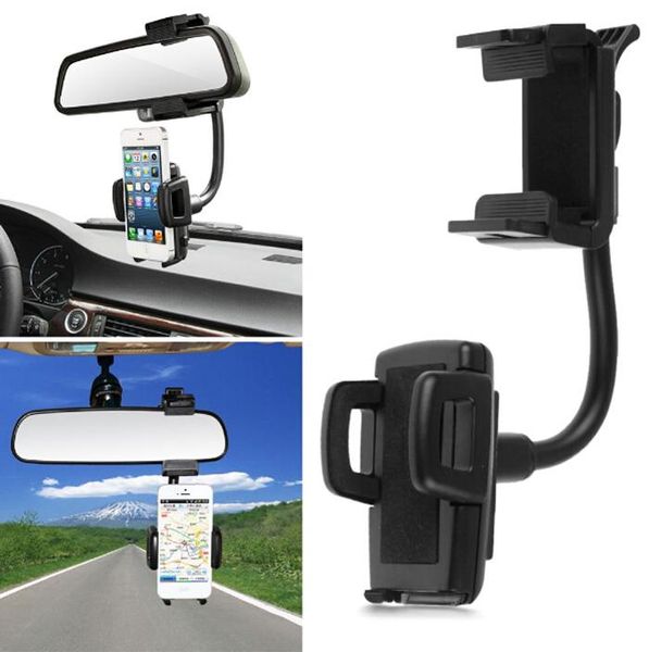 

cell phone mounts & holders rotary car rearview mirror mobile stands for galaxy c7 (2021) j7+/c8,yota yotaphone 3 yota3,leagoo z7