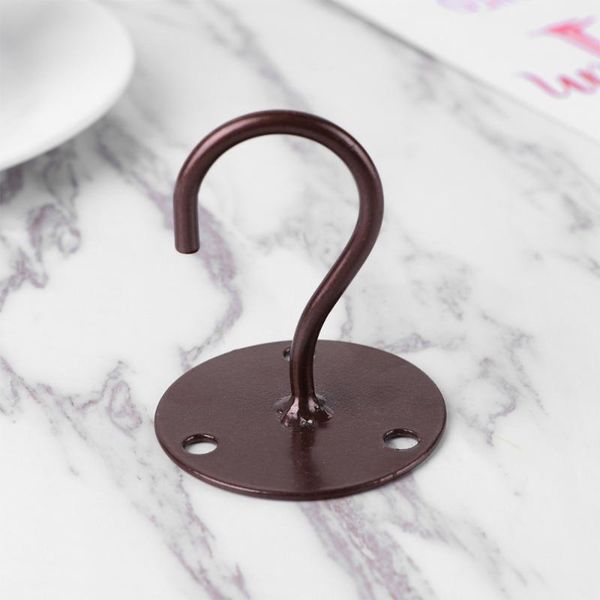 

hooks & rails 2 pcs overhead cabinet wardrobe porch lantern mosquito net ceiling small elephant trunk shaped (coffee)