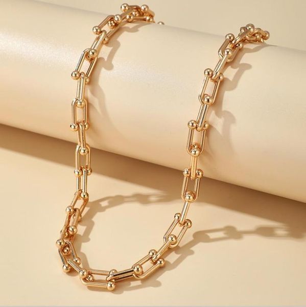 

chains chain punk gold silver color alloy heavy metal thick clavicle choker necklace for women trendy party boho jewelry collar