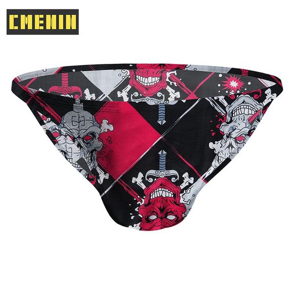 

underpants cmenin adannu sissy nylon gay men's panties briefs men soft mutande uomo jockstrap underwear man ad7302, Black;white