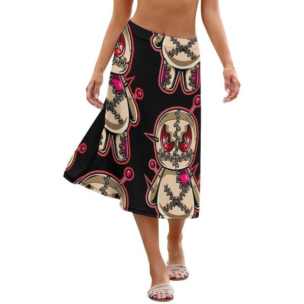 

skirts doll skirt day girls pattern polyester classic midi, Black