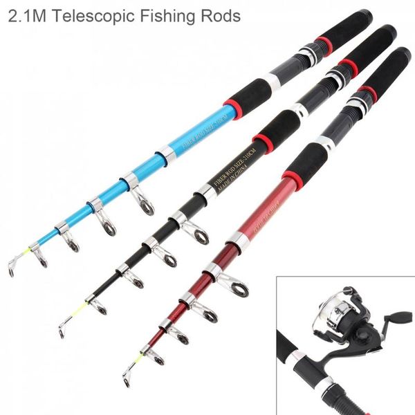 

fishing rods 2.1m ultra short casting glass fiber portable sea pole boat