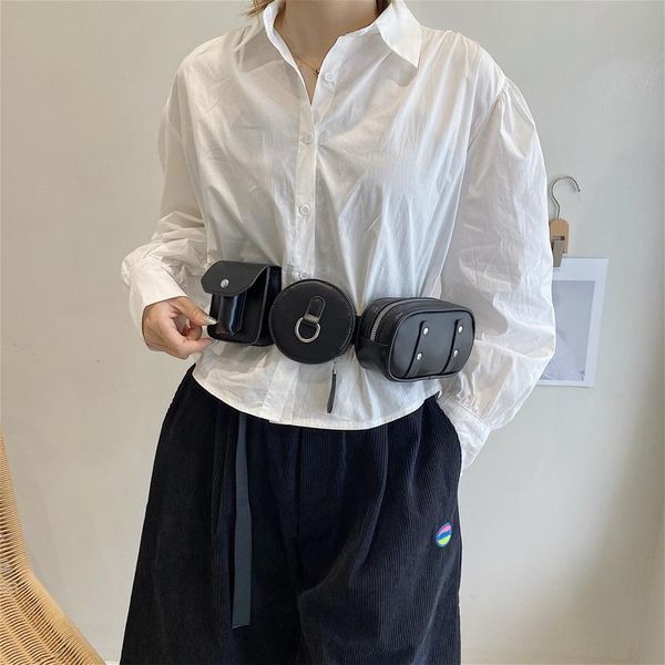 

waist bags designer 3 in 1 women belt bag pu chest fashion fanny pack for casual crossbody purse