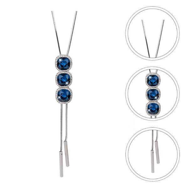 

pendant necklaces sweater necklace chain sparkly creative bead, Silver