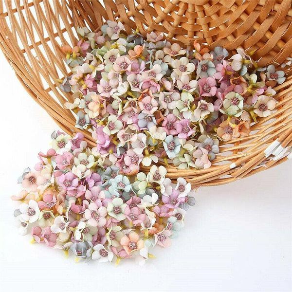 

decorative flowers & wreaths diy wreath mini 100pcs artificial daisy flower silk heads for wedding engagement party home decor garland headd