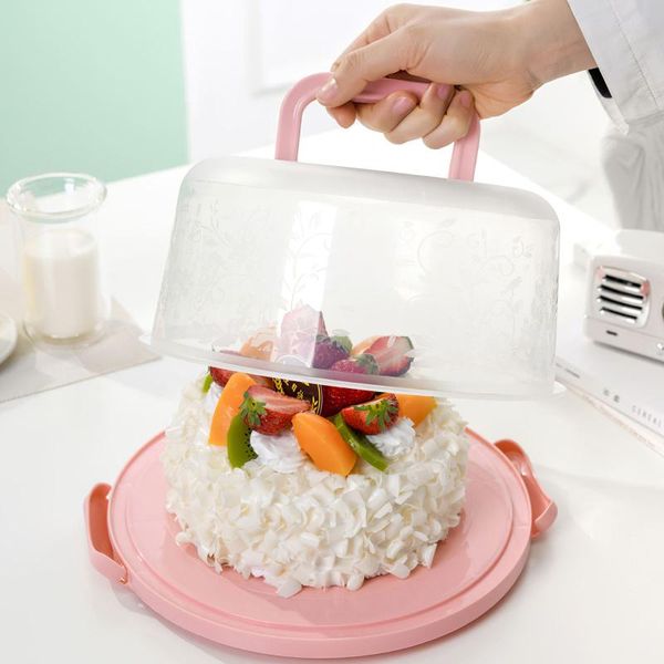

storage bottles & jars round cake box clear cylindrical pattern transparent gift dustproof exhibition large packing cardboard