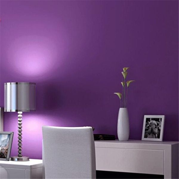 

wallpapers shuhiko purple wallpaper violet modern simple pure color bedroom living room restaurant rotten noble background wall paper
