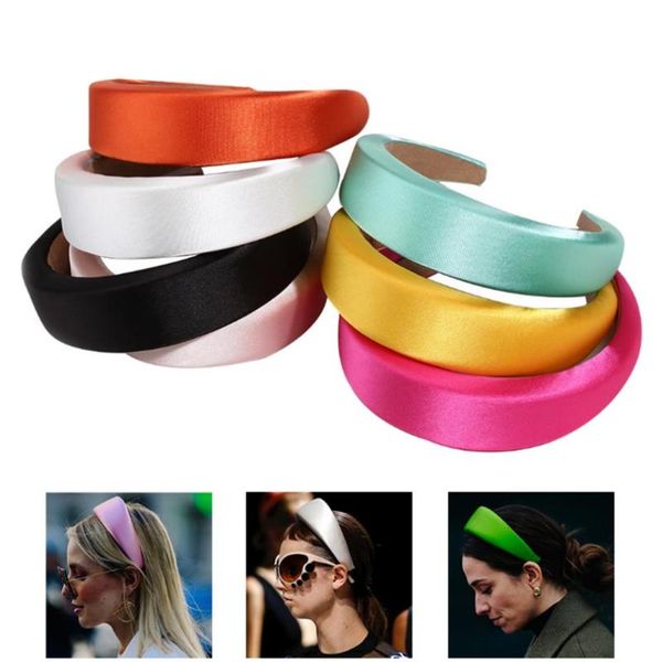 

hair clips & barrettes multi color elegant big headband ribbon sponge wide bezel hairbands for women girls hoop accessories, Golden;silver