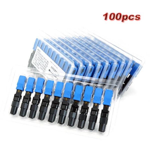 

fiber optic equipment sc upc optical connector single-mode sc/upc optics quick ftth fast conector