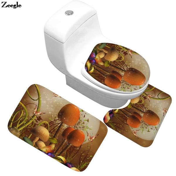 

bath mats anti-slip bathroom floor mat home decor toilet seat cover set microfiber absorbent foot cushion