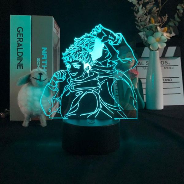 

night lights 3d led light anime atmosphere table desk lamp gojo satoru figure nightlight jujutsu kaisen manga gift child bedroom decor